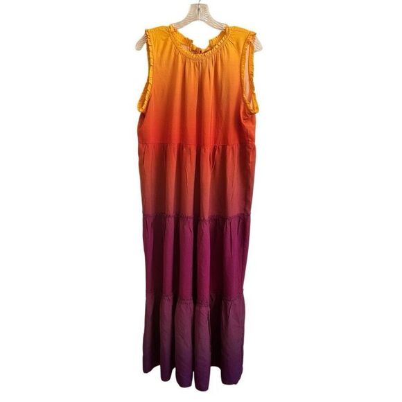 NEW Matilda Jane Enchanted Garden Waikiki Ombre Maxi Dress Size Large - Picture 1 of 5